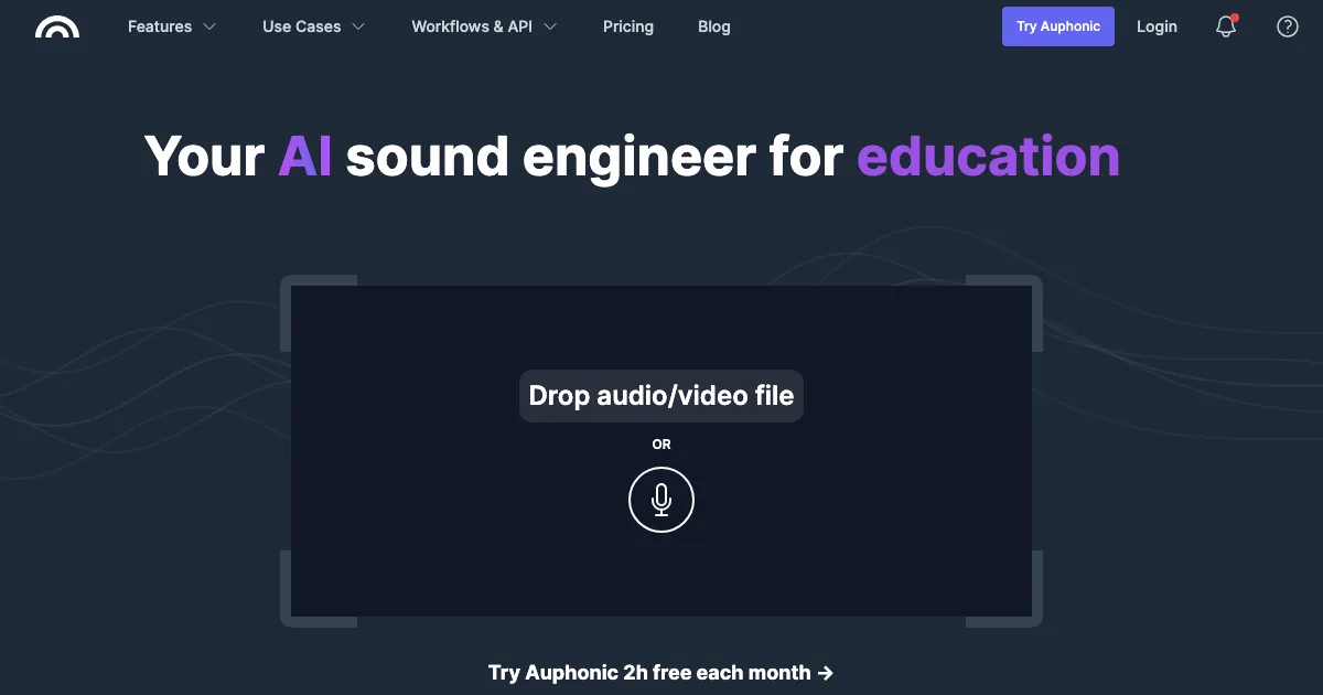 Auphonic — capa