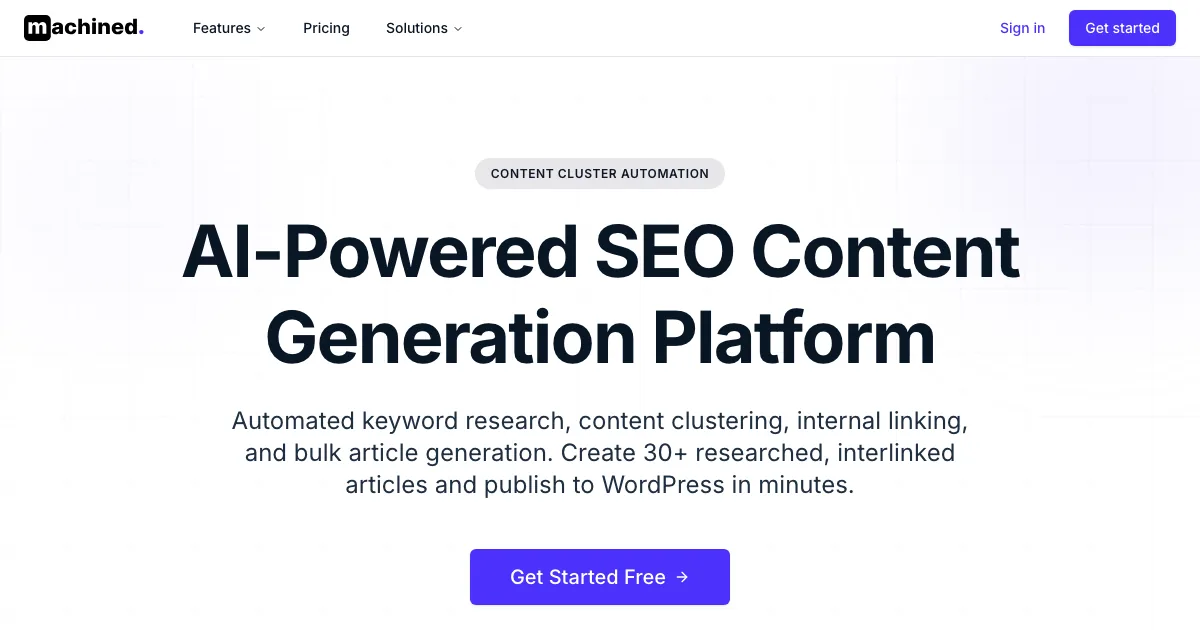 Machined.ai — capa