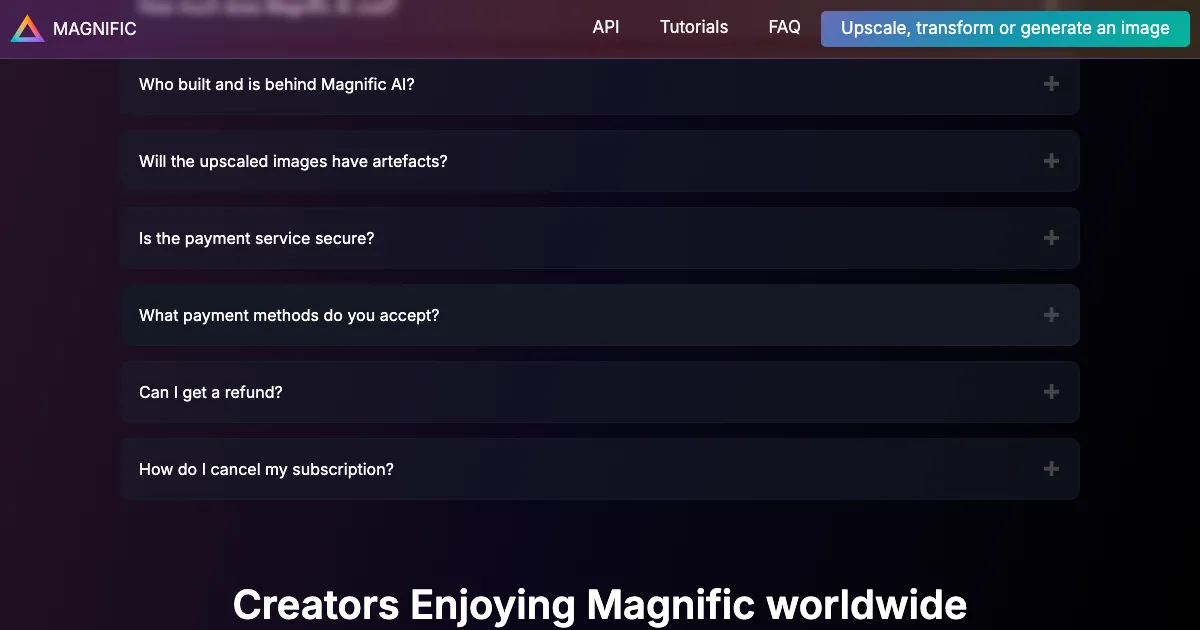 Magnific AI — capa
