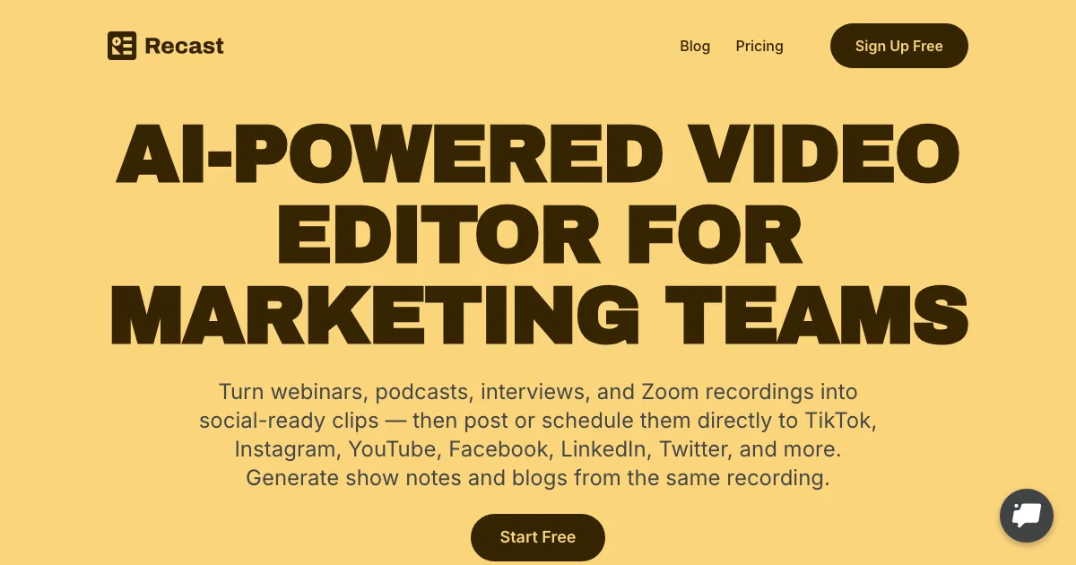 Recast Studio — capa