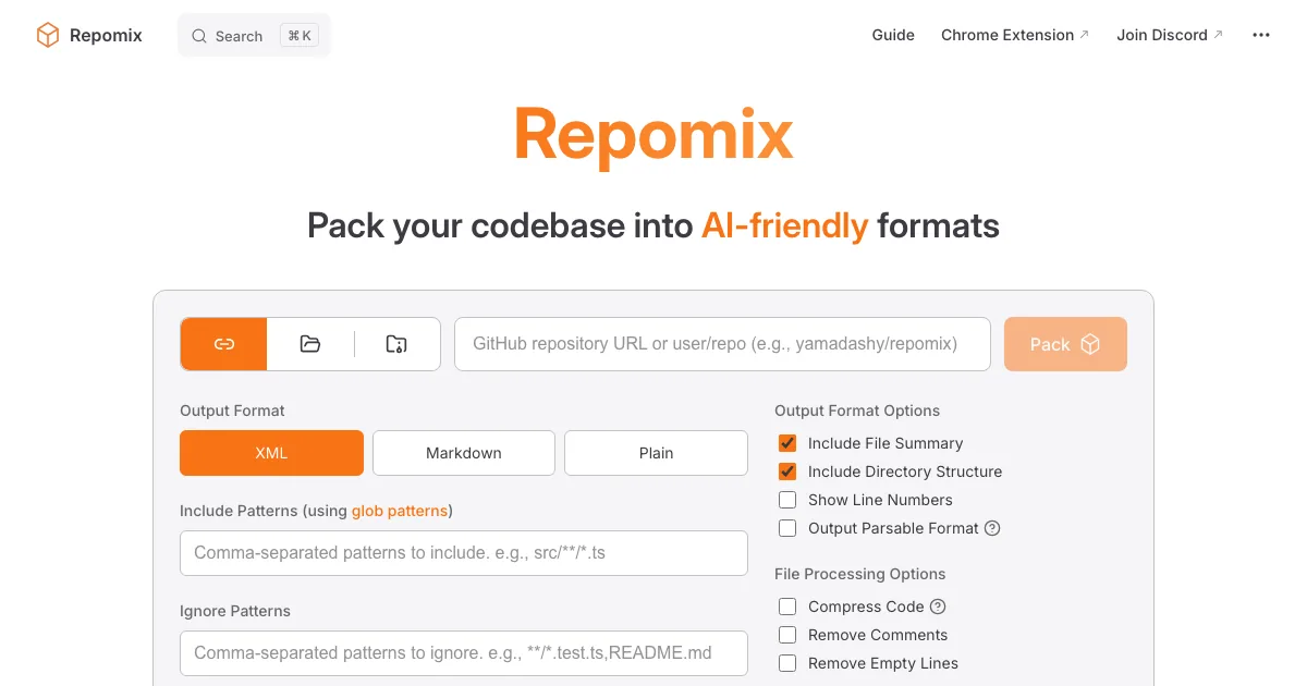 Repomix — capa