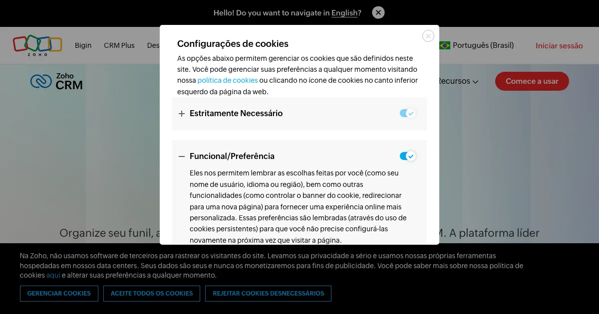 Zoho CRM — capa